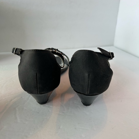 NIB Bellini Felicia Black Slingback Wedge Dress Sandals - Picture 7 of 8